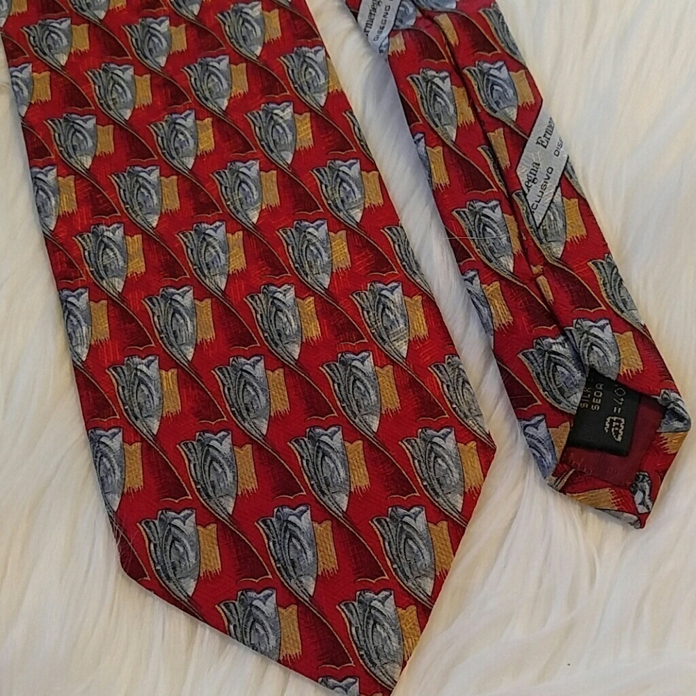 Vintage Ermenegildo Zegna Red Tie 59"